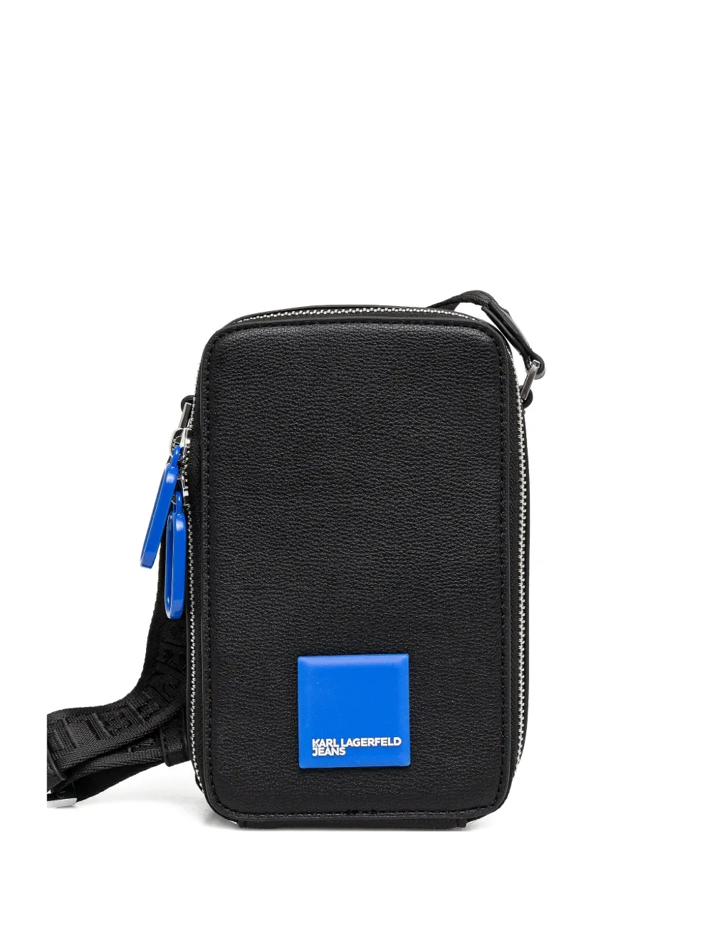 Karl Lagerfeld Jeans zip-fastening logo-plaque crossbody bag - Nero
