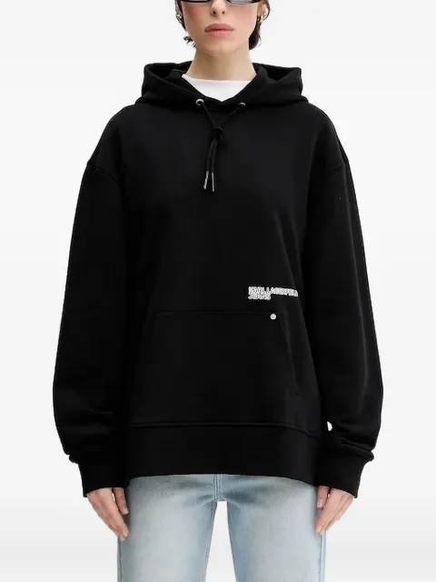 Karl Lagerfeld Jeans logo-detail drawstring hoodie