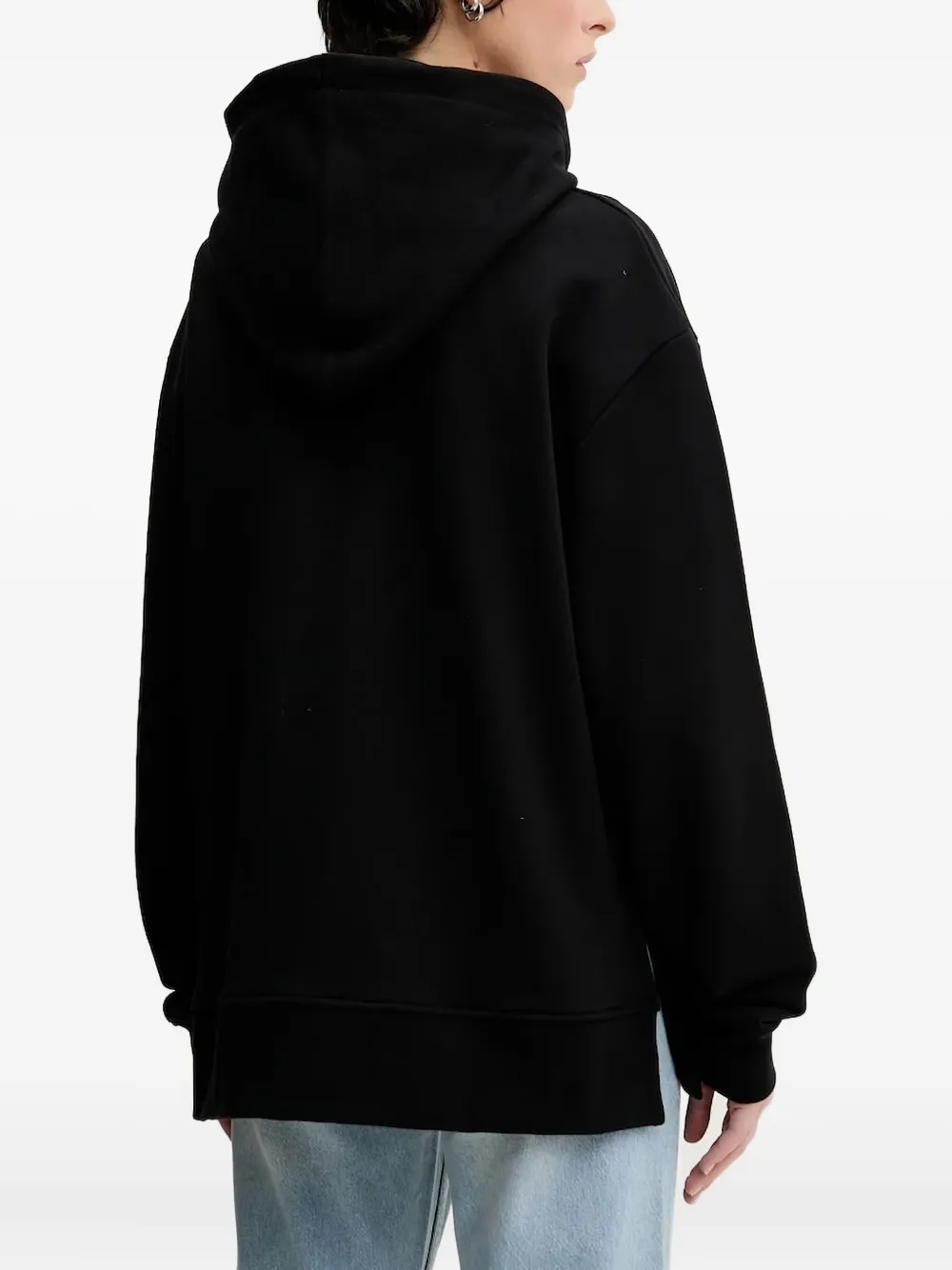 Karl Lagerfeld Jeans Hoodie met trekkoord - Zwart