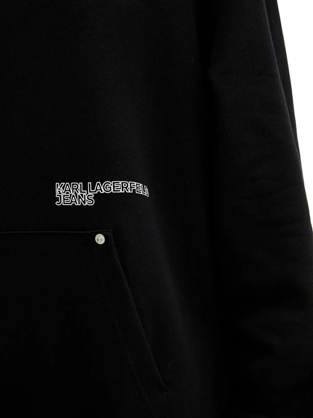 Karl Lagerfeld Jeans Hoodie met trekkoord Zwart