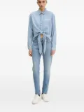 Karl Lagerfeld Jeans five-pocket logo-patch jeans - Blue