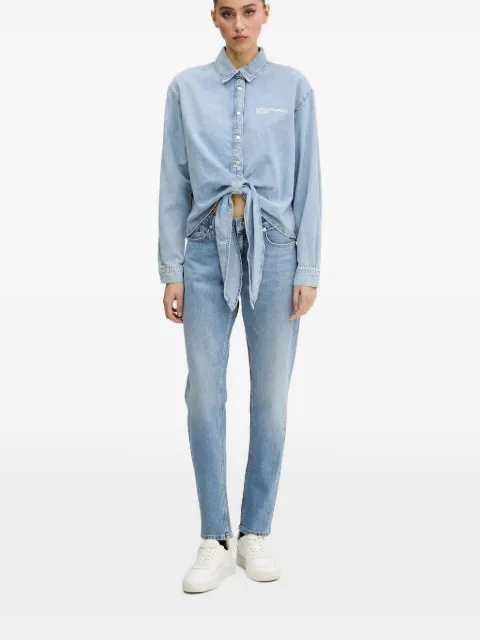 Karl Lagerfeld Jeans five-pocket logo-patch jeans