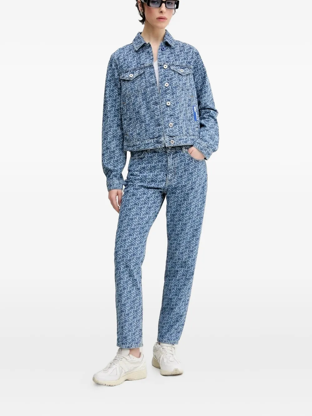 Karl Lagerfeld Jeans logo-print branded jeans Blauw