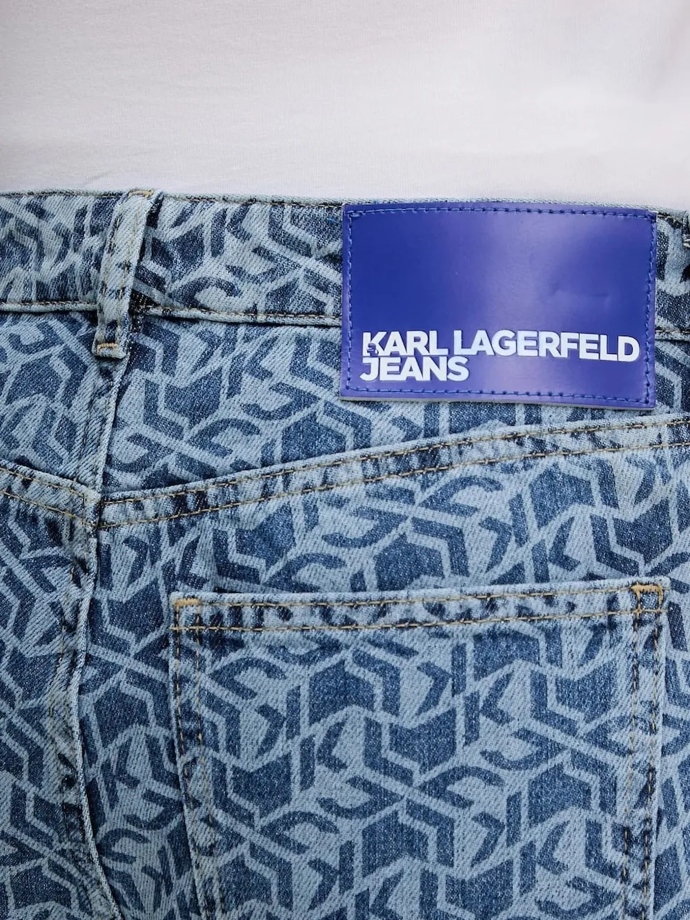 Karl Lagerfeld Jeans logo-print branded jeans Blauw