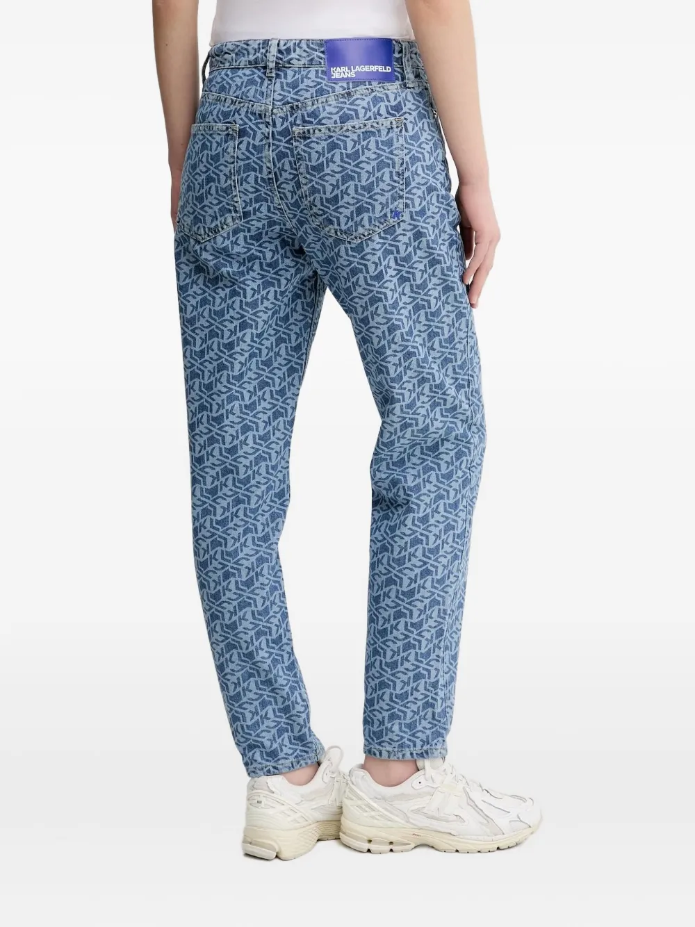 Karl Lagerfeld Jeans logo-print branded jeans Blauw