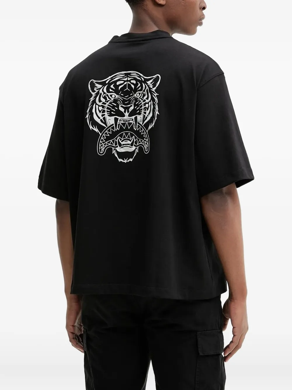 Sprayground tiger-graphic T-shirt - Zwart