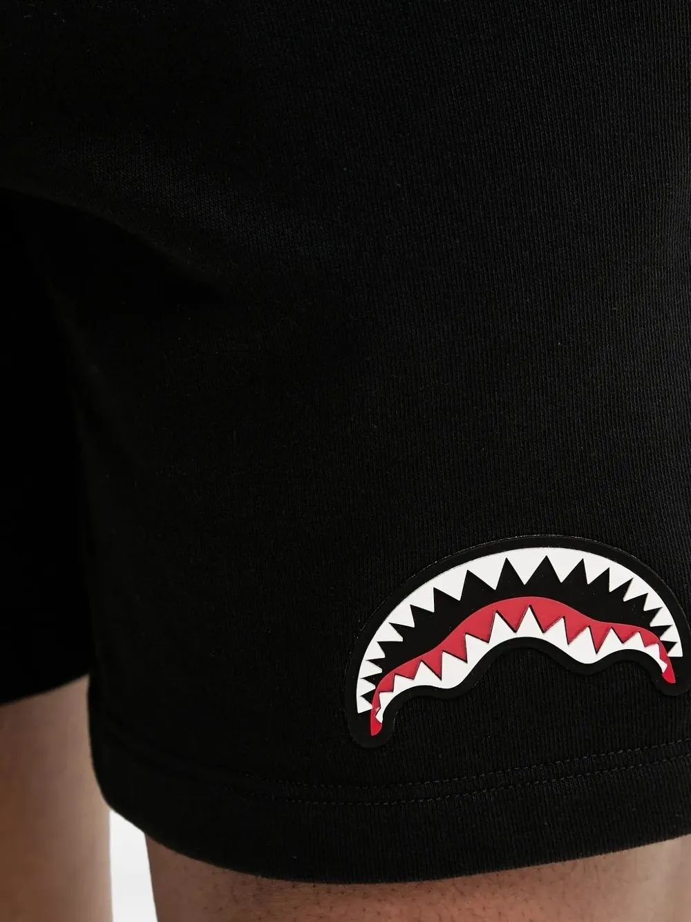 Sprayground Shark-logo Drawstring Shorts In Black
