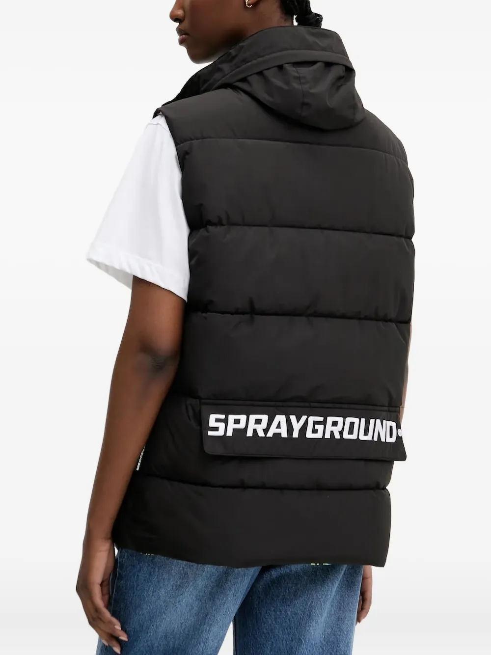 Sprayground Bodywarmer met graffiti-print Zwart