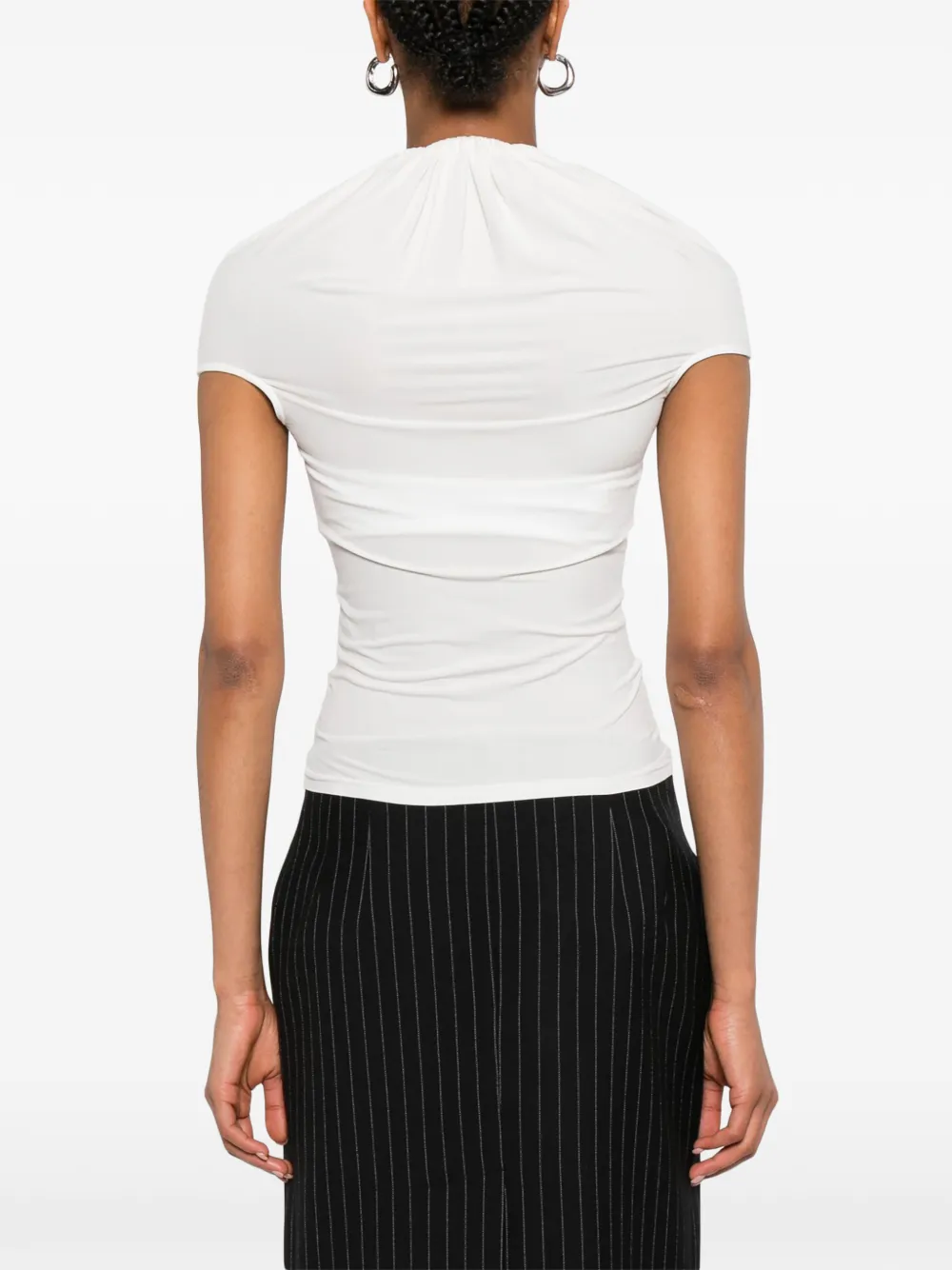 ALAINPAUL Top met ruches Wit