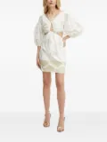 SIMONA CORSELLINI embroidered-flowers cut-out mini dress - White