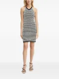 SIMONA CORSELLINI halter-neck geometric-pattern dress - Black