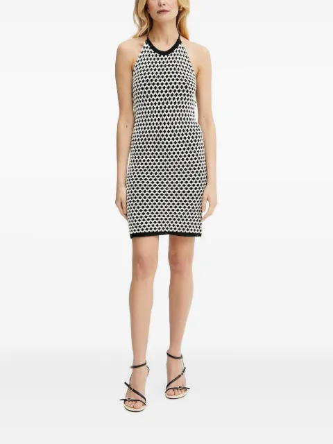 SIMONA CORSELLINI halter-neck geometric-pattern dress