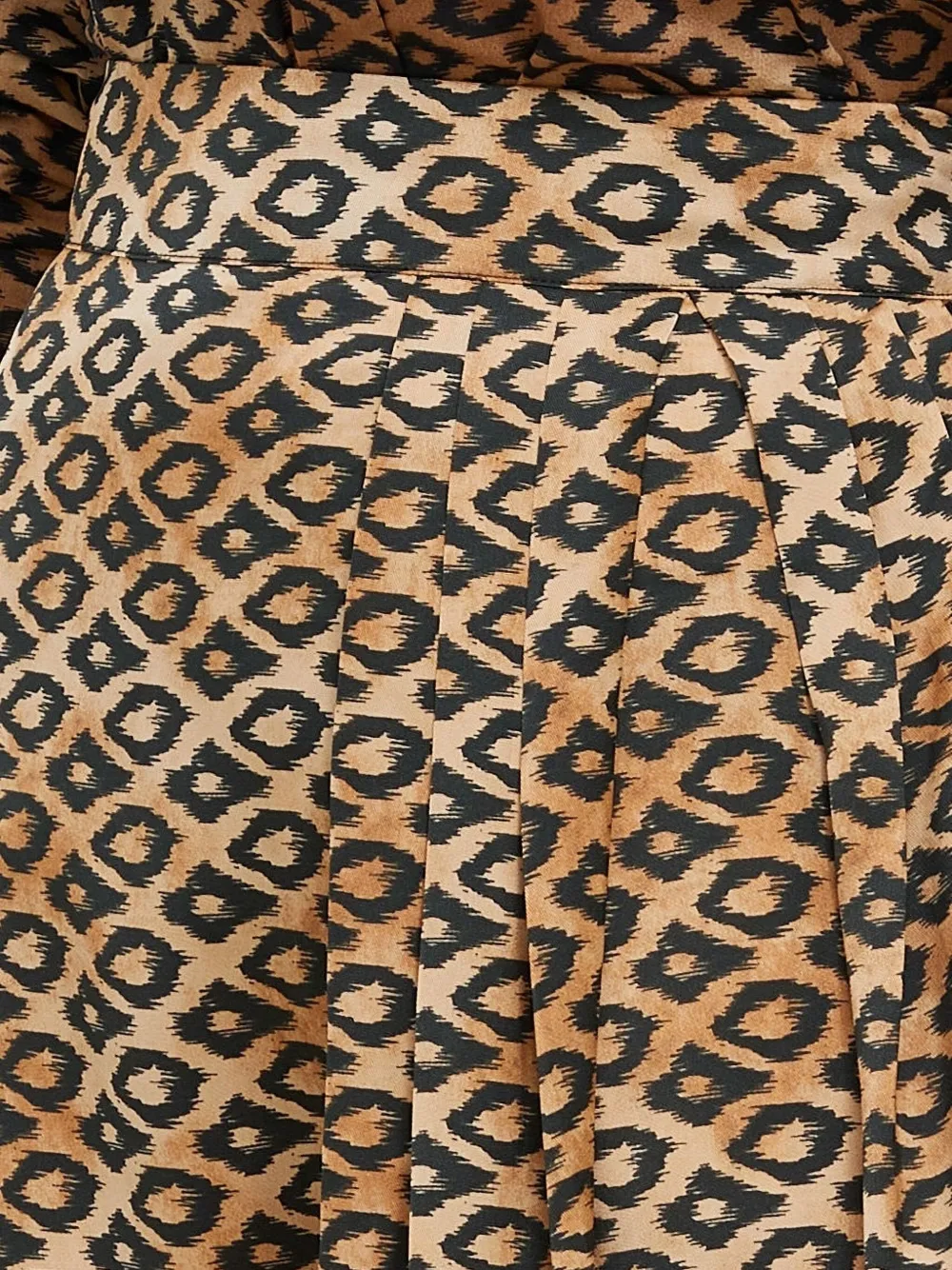 Scotch & Soda Pleated Leopard-print Skirt In Multi