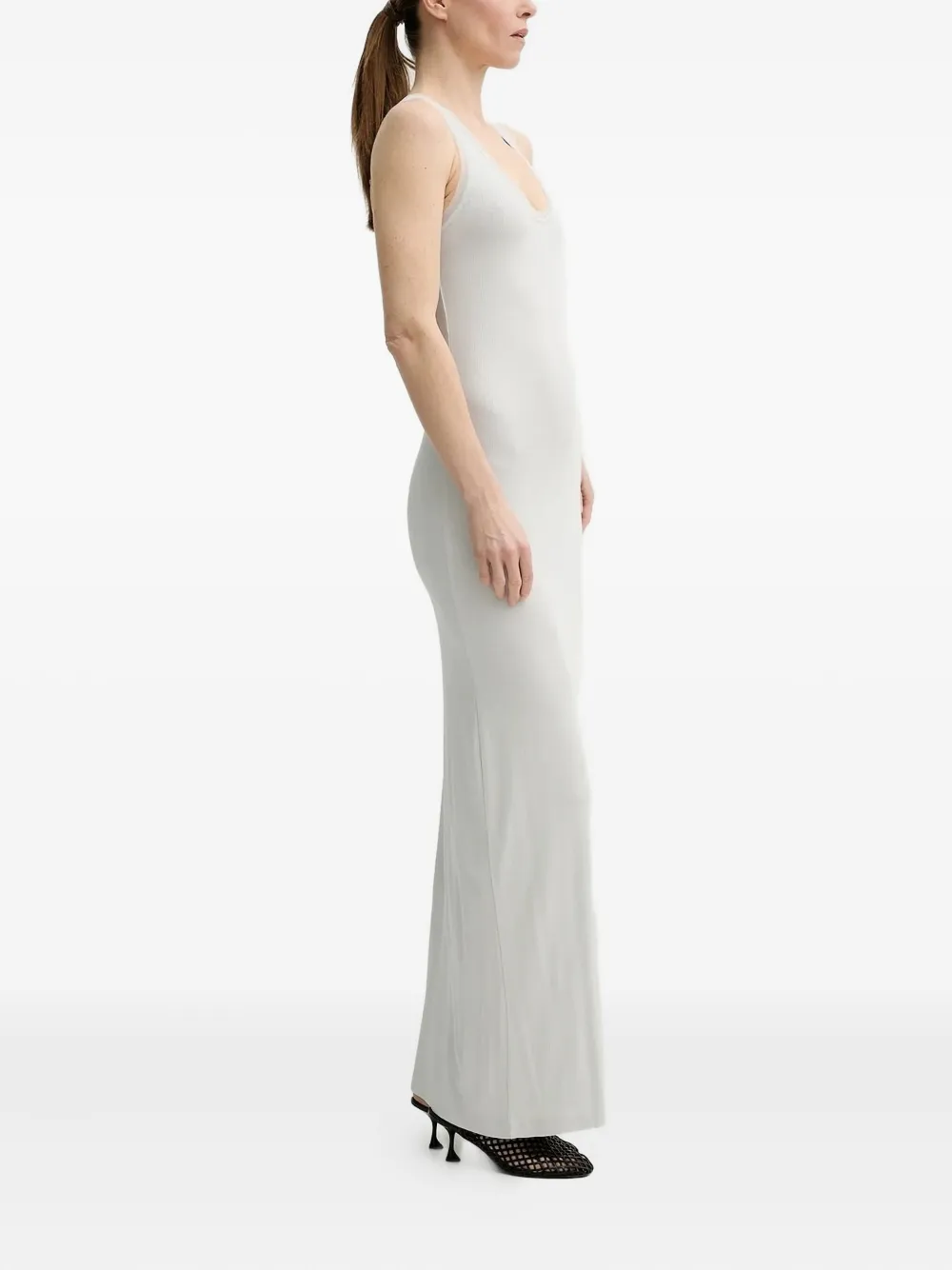 REMAIN ribbed racer-back maxi dress | Grey | Image 1