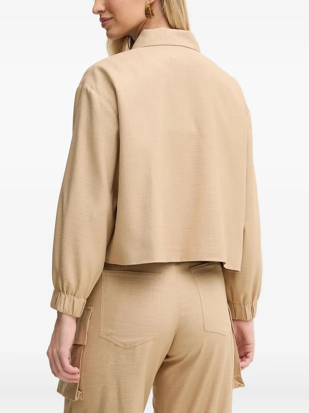 Simona Corsellini Zip-front Flap-pocket Jacket In Neutral