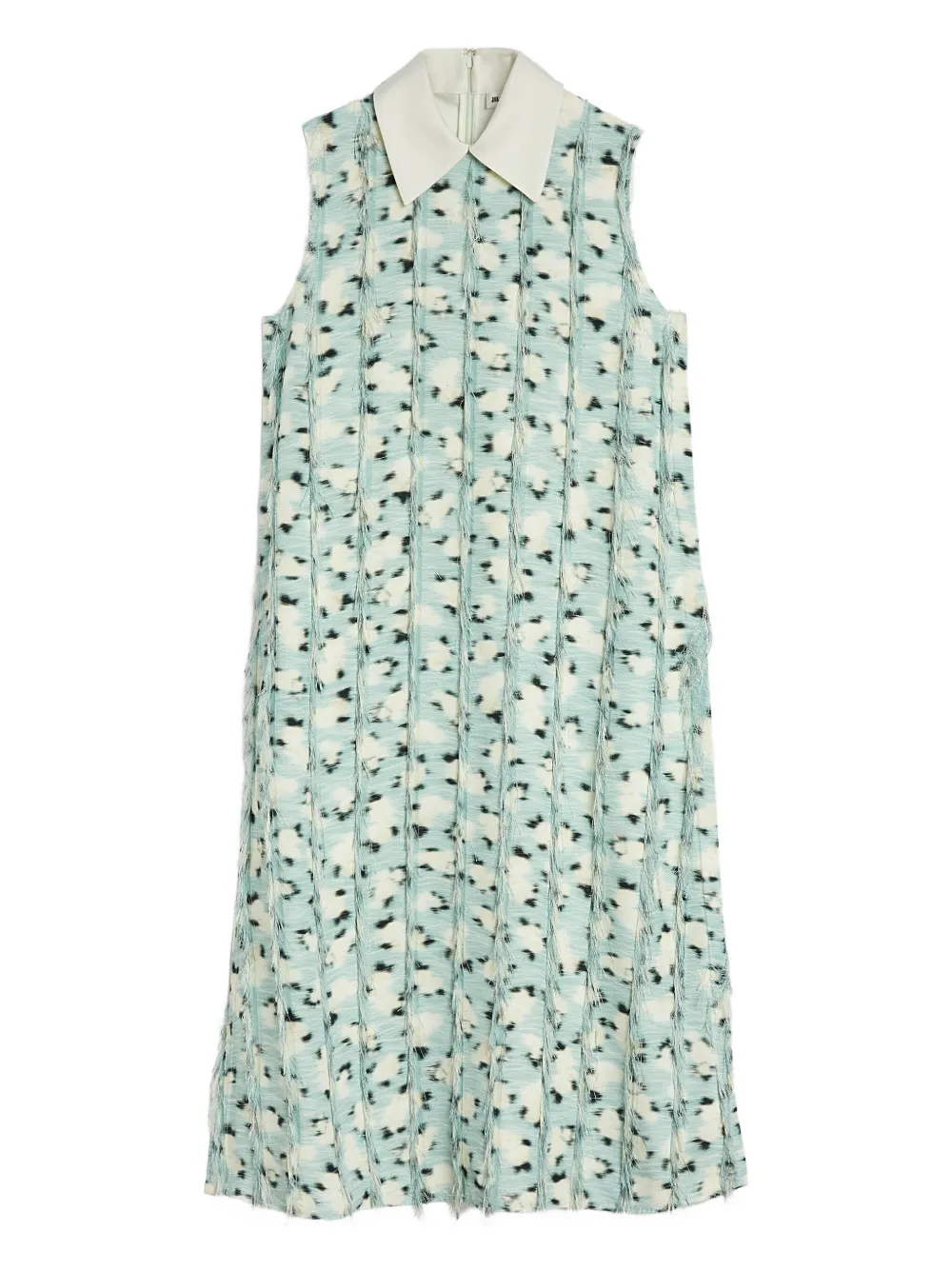 Jil Sander fringe-detailing midi dress | Green | Image 1