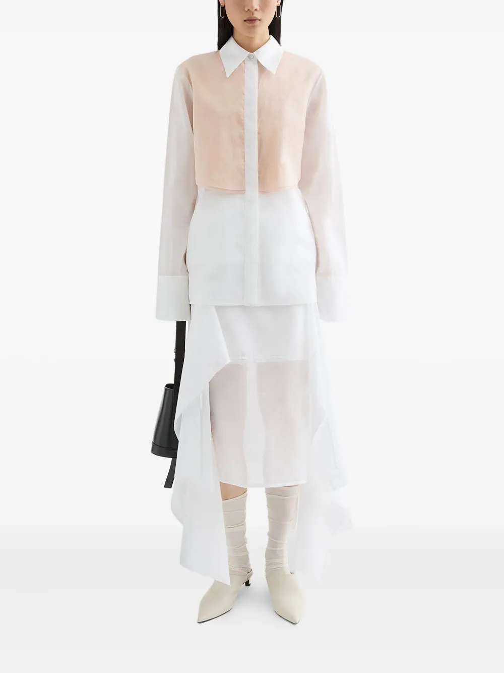 Jil Sander falda midi de algodón | Faldas asimétricas y drapeadas | Image 2