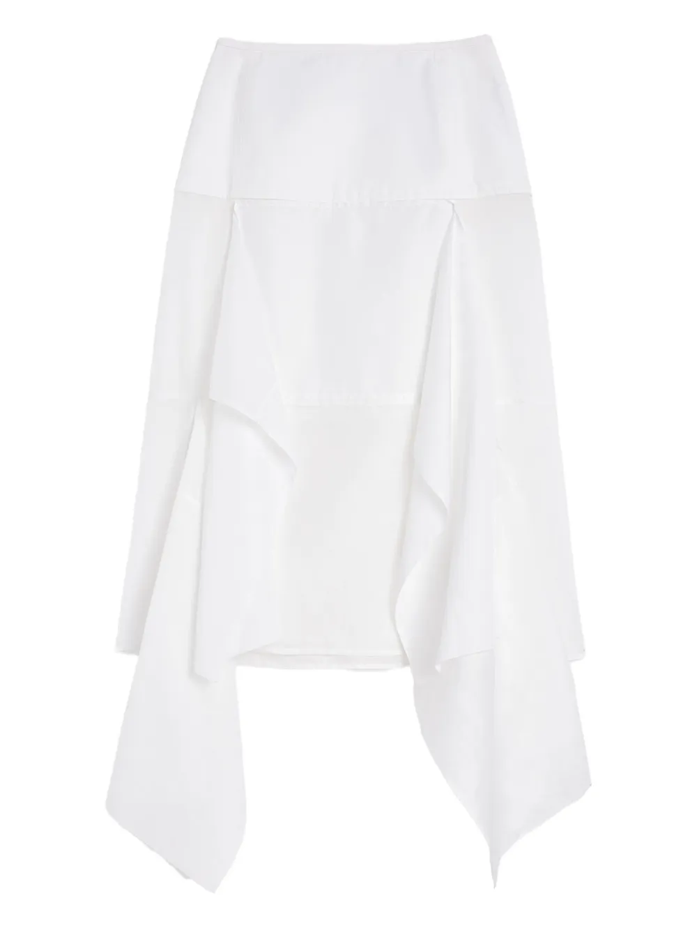 Jil Sander falda midi de algodón | blanco | Image 1
