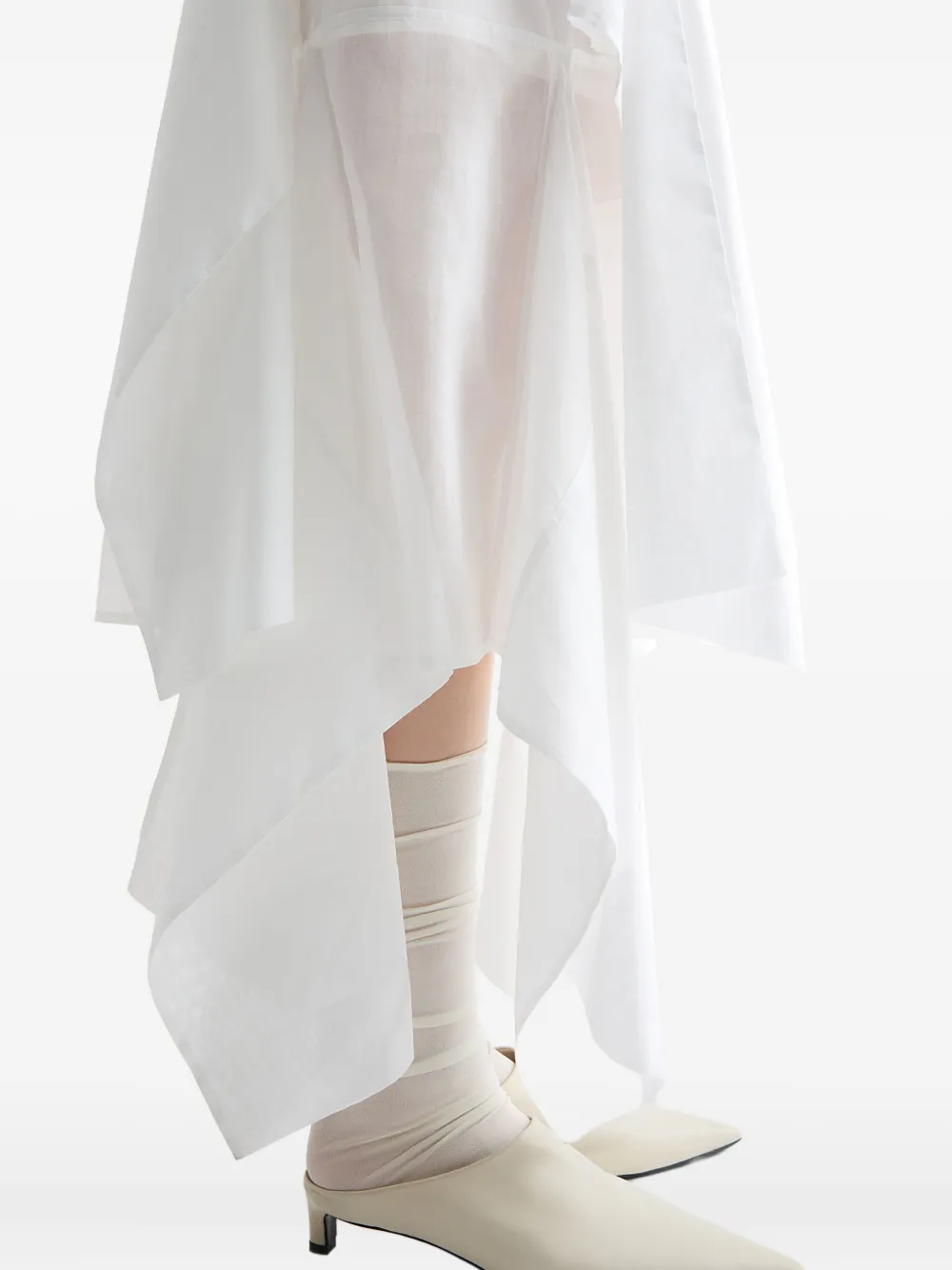 JIL SANDER COTTON MIDI SKIRT