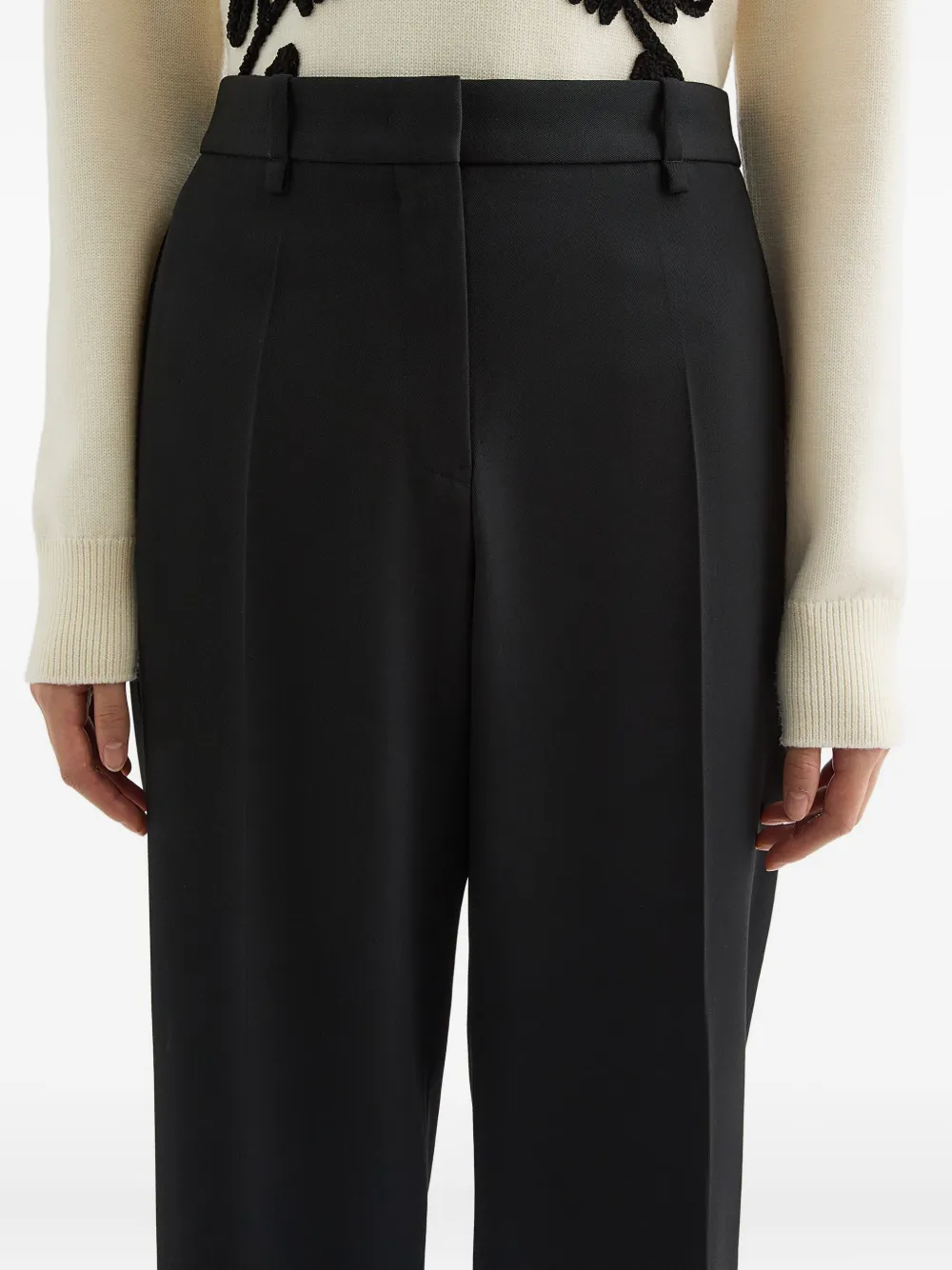 Shop Jil Sander Wool Trousers
