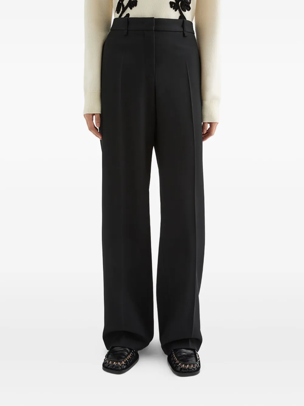 Shop Jil Sander Wool Trousers