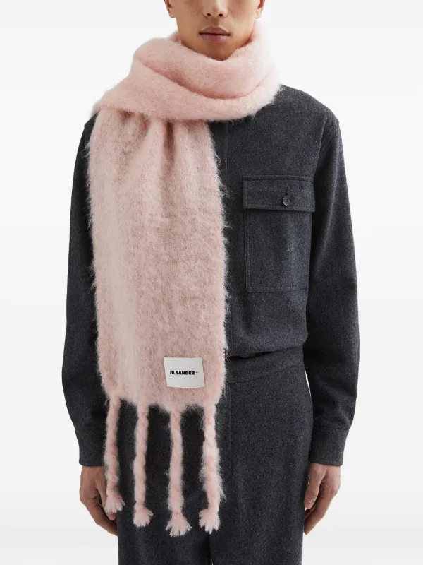 【関税&送料込】Jil Sander Pale Pink Mohair Blend Scarf Jil Sander Pale Pink Mohair Blend Scarf | ModeSens