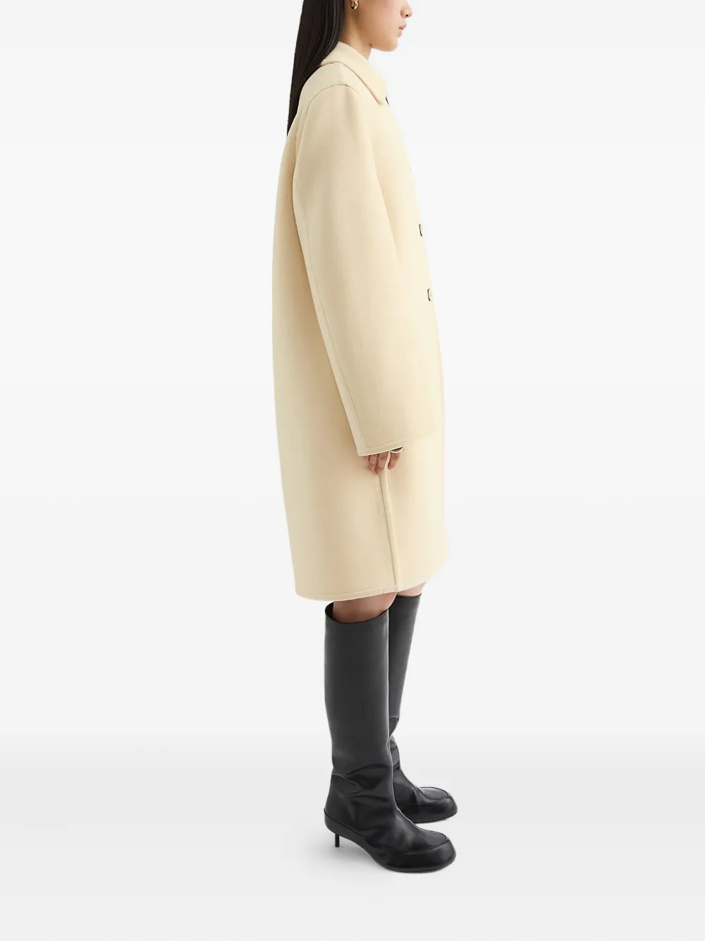 Jil Sander Wollen jas Wit