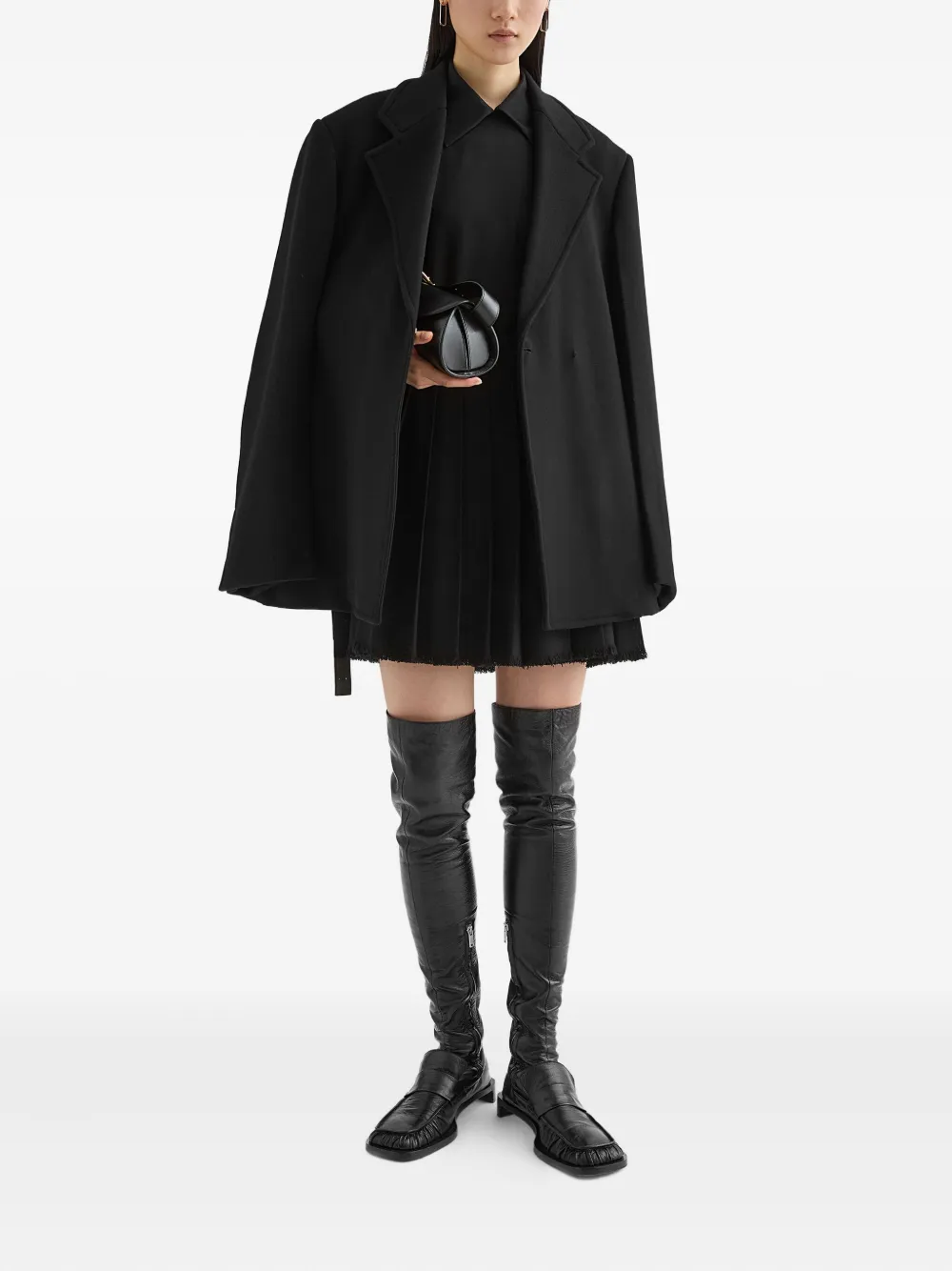 Jil Sander Wollen jas Zwart