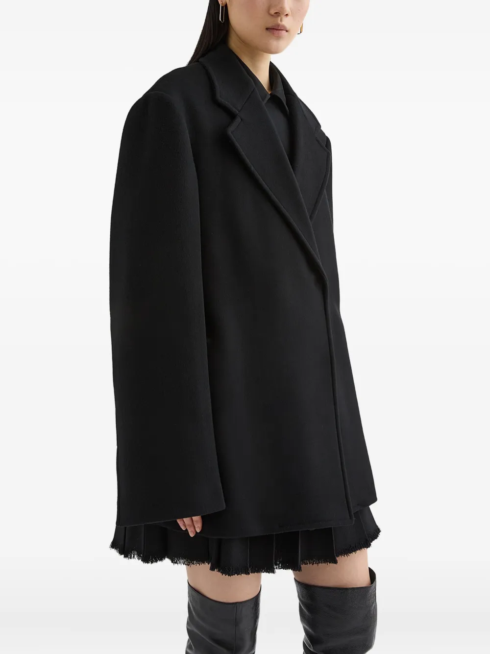 Jil Sander Wollen jas Zwart