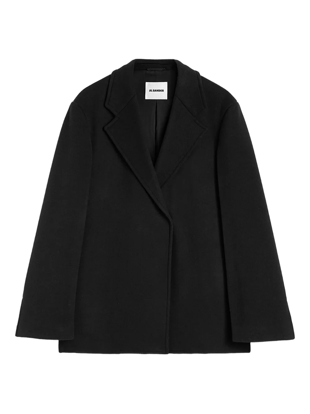 Jil Sander Wollen jas Zwart