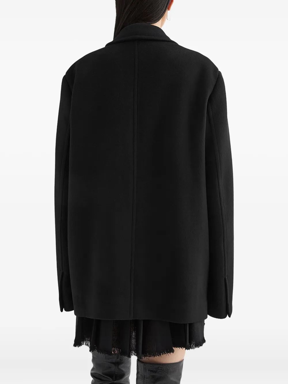 Jil Sander Wollen jas Zwart