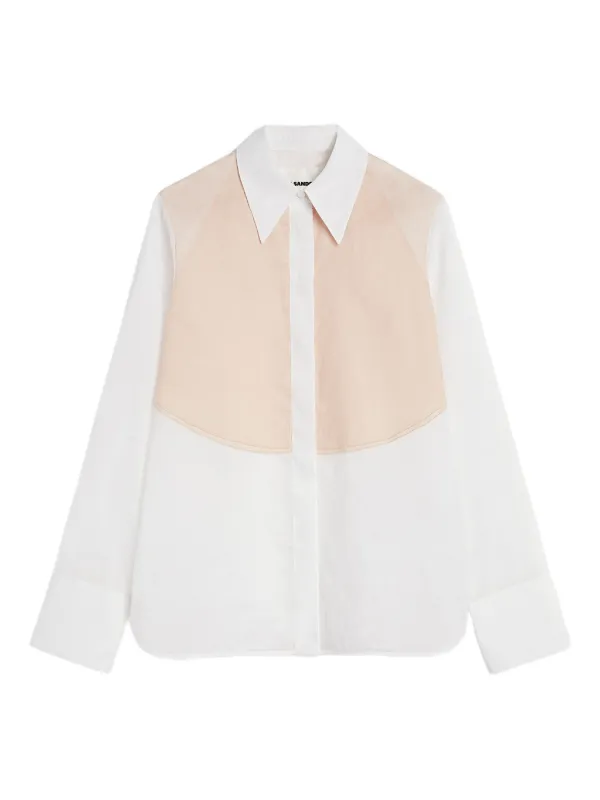 Jil Sander バイカラー シャツ | ホワイト | FARFETCH JP