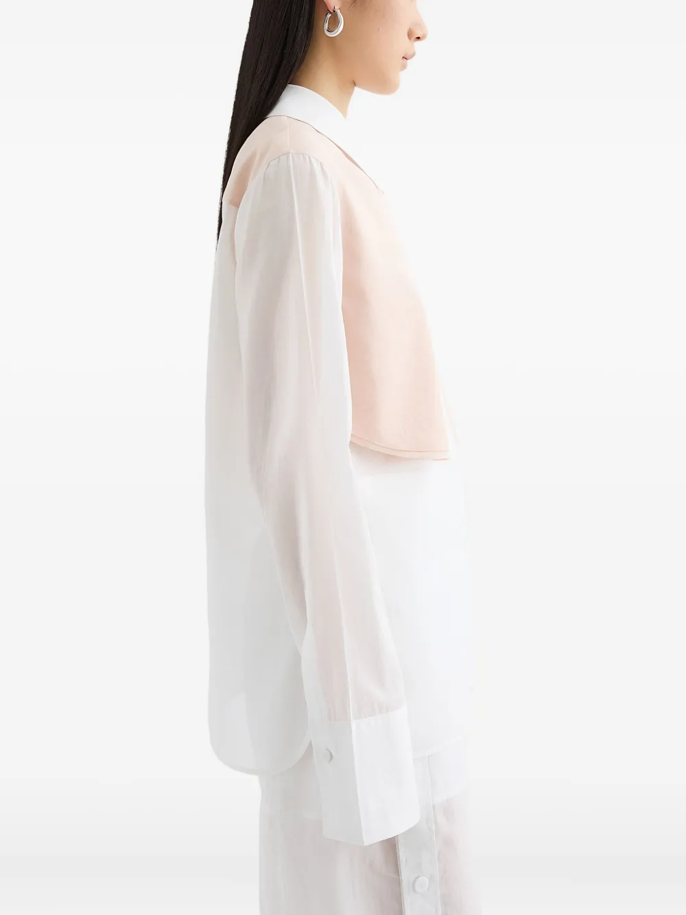 Jil Sander Tweekleurig blouse Wit
