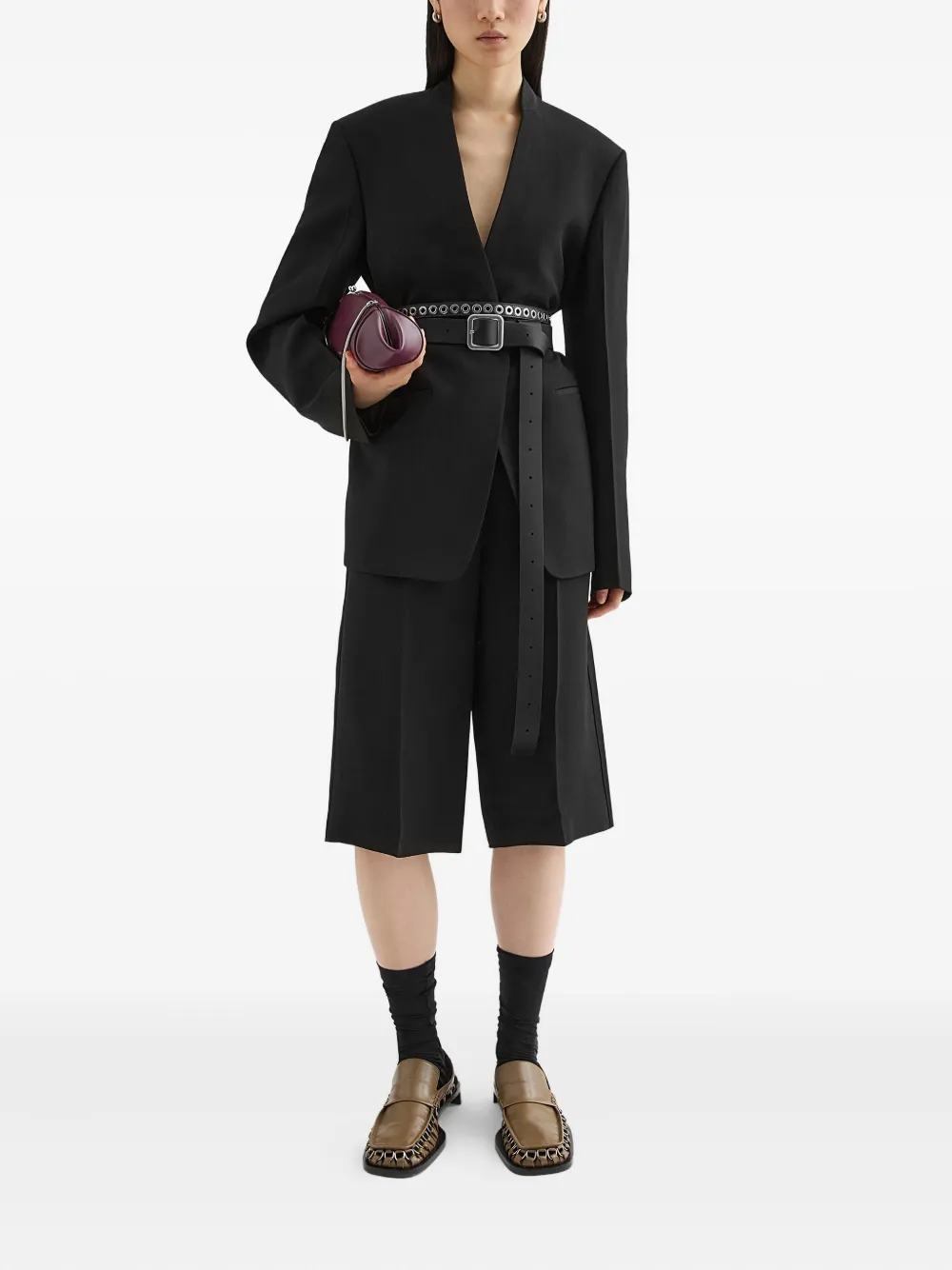 Jil Sander Blazer met puntige revers Zwart