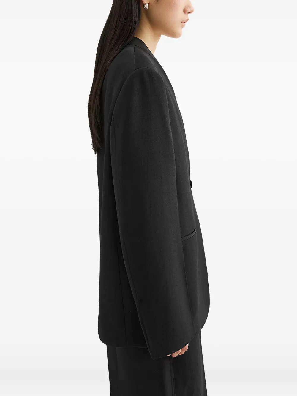 Jil Sander Blazer met puntige revers Zwart