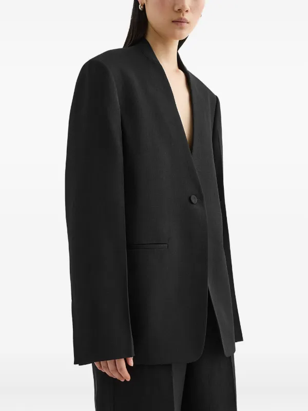 Jil Sander no-lapel Blazer | Black | FARFETCH