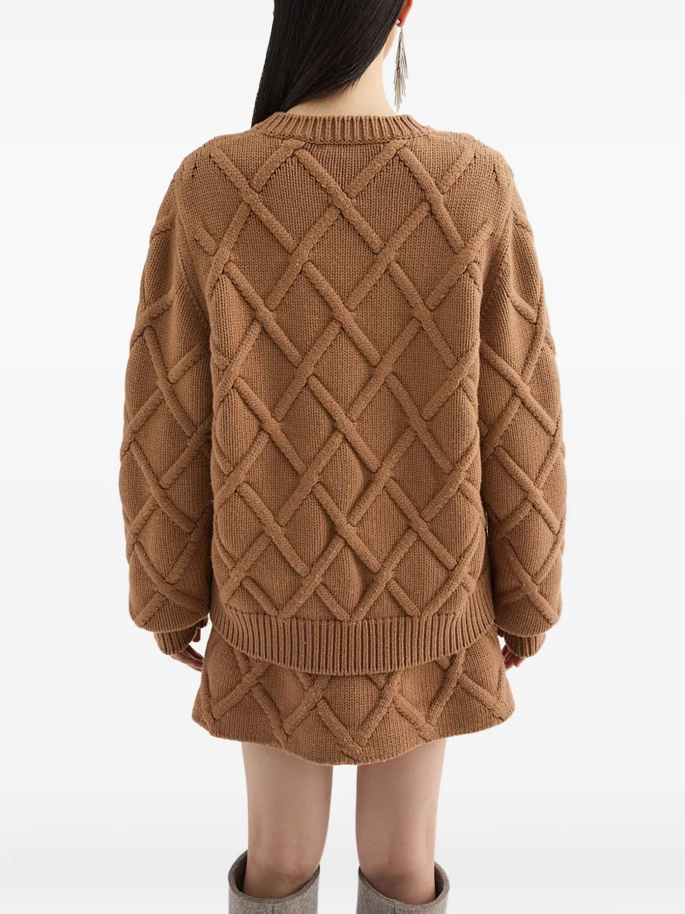 Jil Sander Grofgebreide trui Bruin