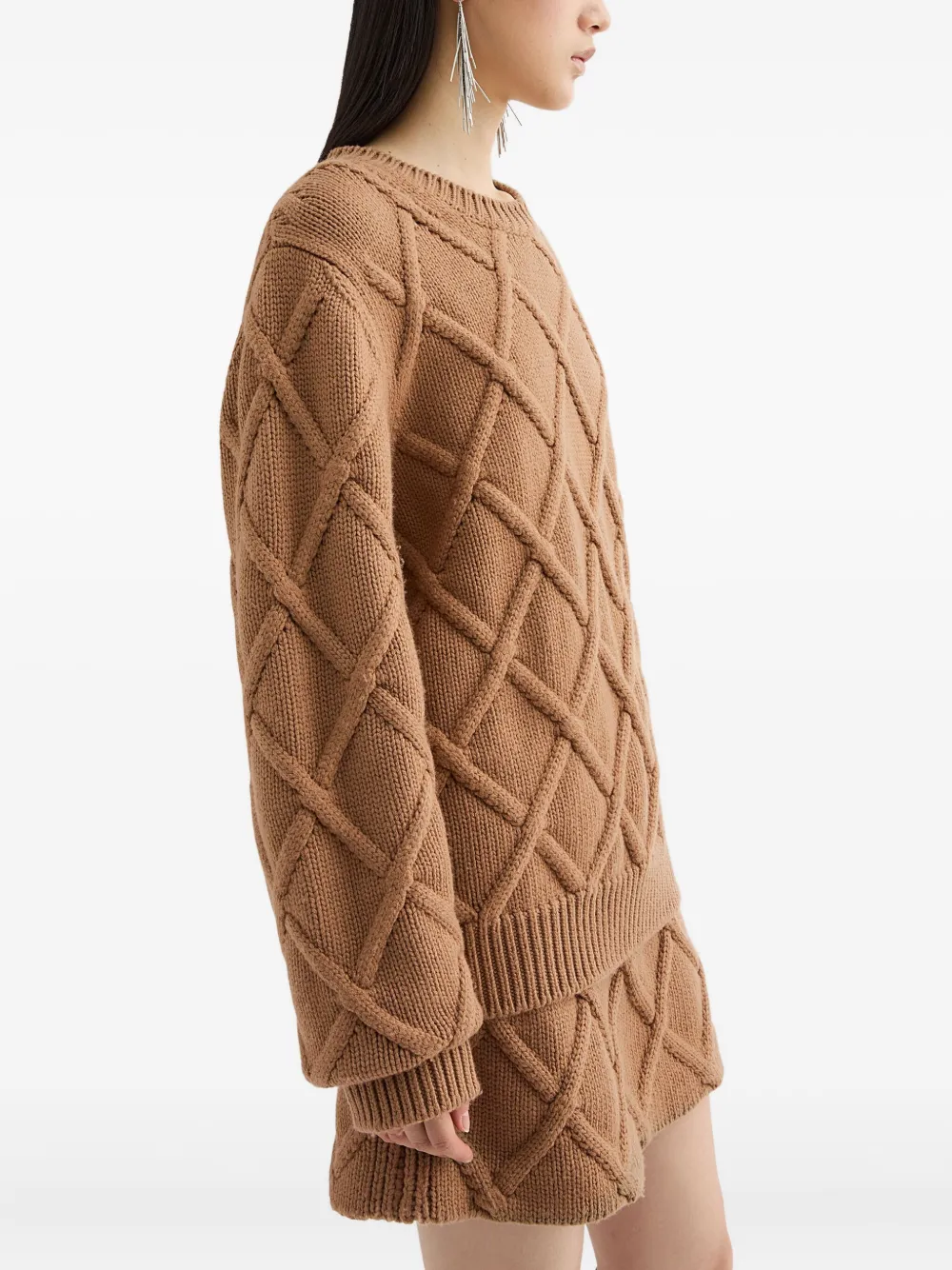 Jil Sander Grofgebreide trui Bruin