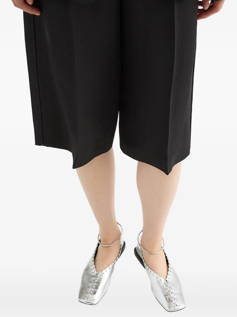 Jil Sander metallic ballet flats Silver