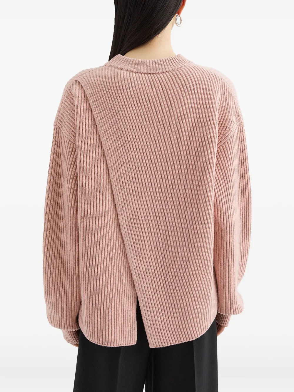 Jil Sander Geribbelde sweater Roze