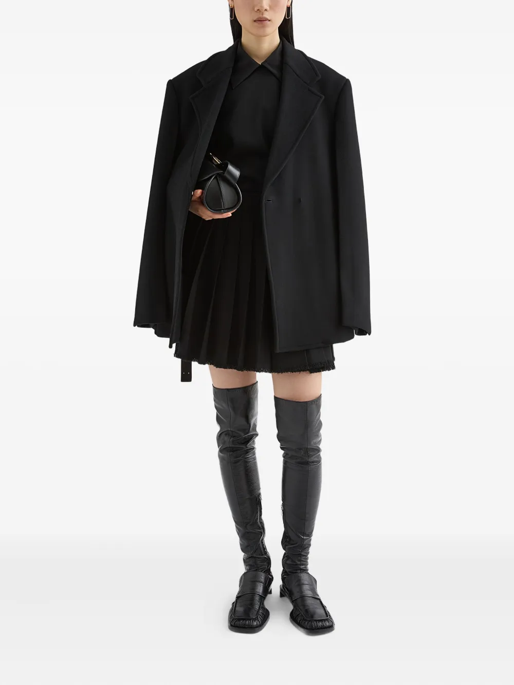 Jil Sander Wollen mini-rok - Zwart