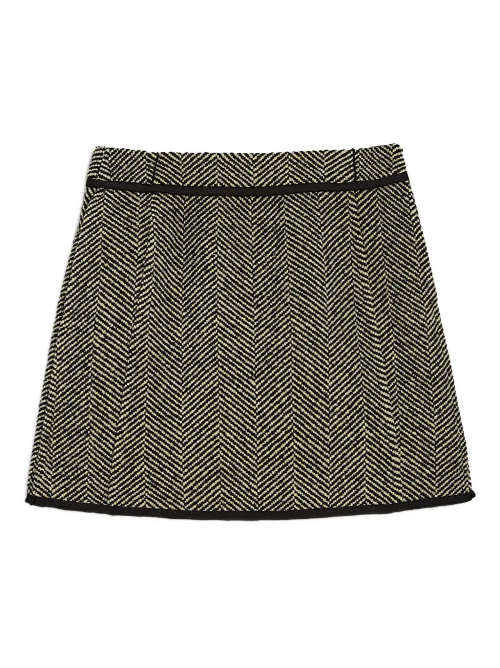 Jil Sander herringbone-patterned mini skirt | Green | Image 1