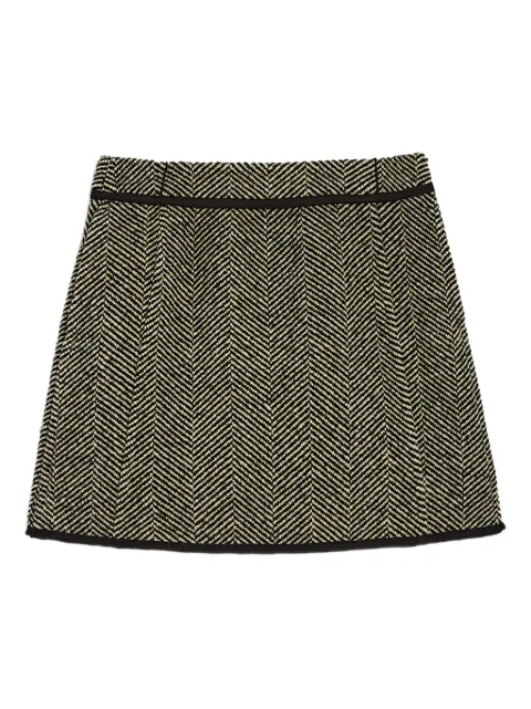 Jil Sander herringbone-patterned mini skirt