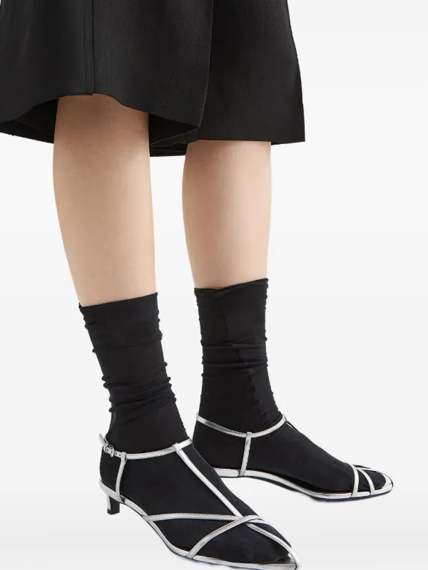 Jil Sander Cage low-heel Sandals | Grey | FARFETCH
