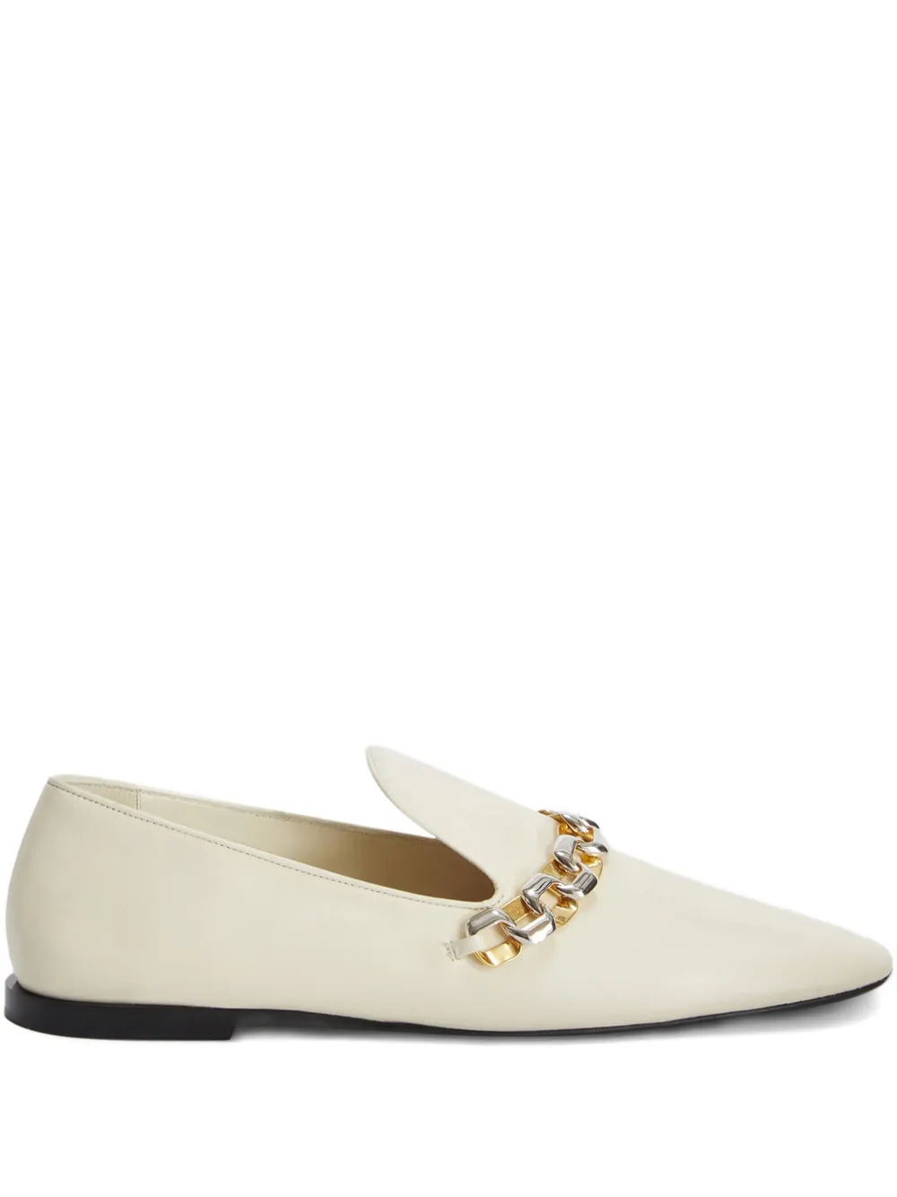 Jil Sander leather loafers White