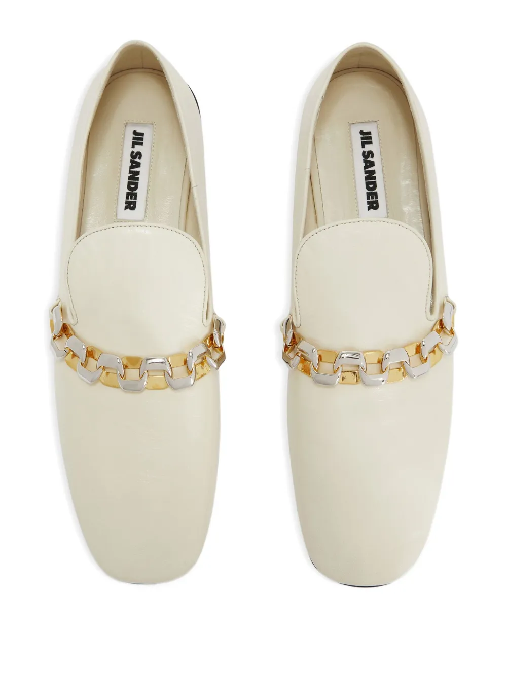 Jil Sander leather loafers White