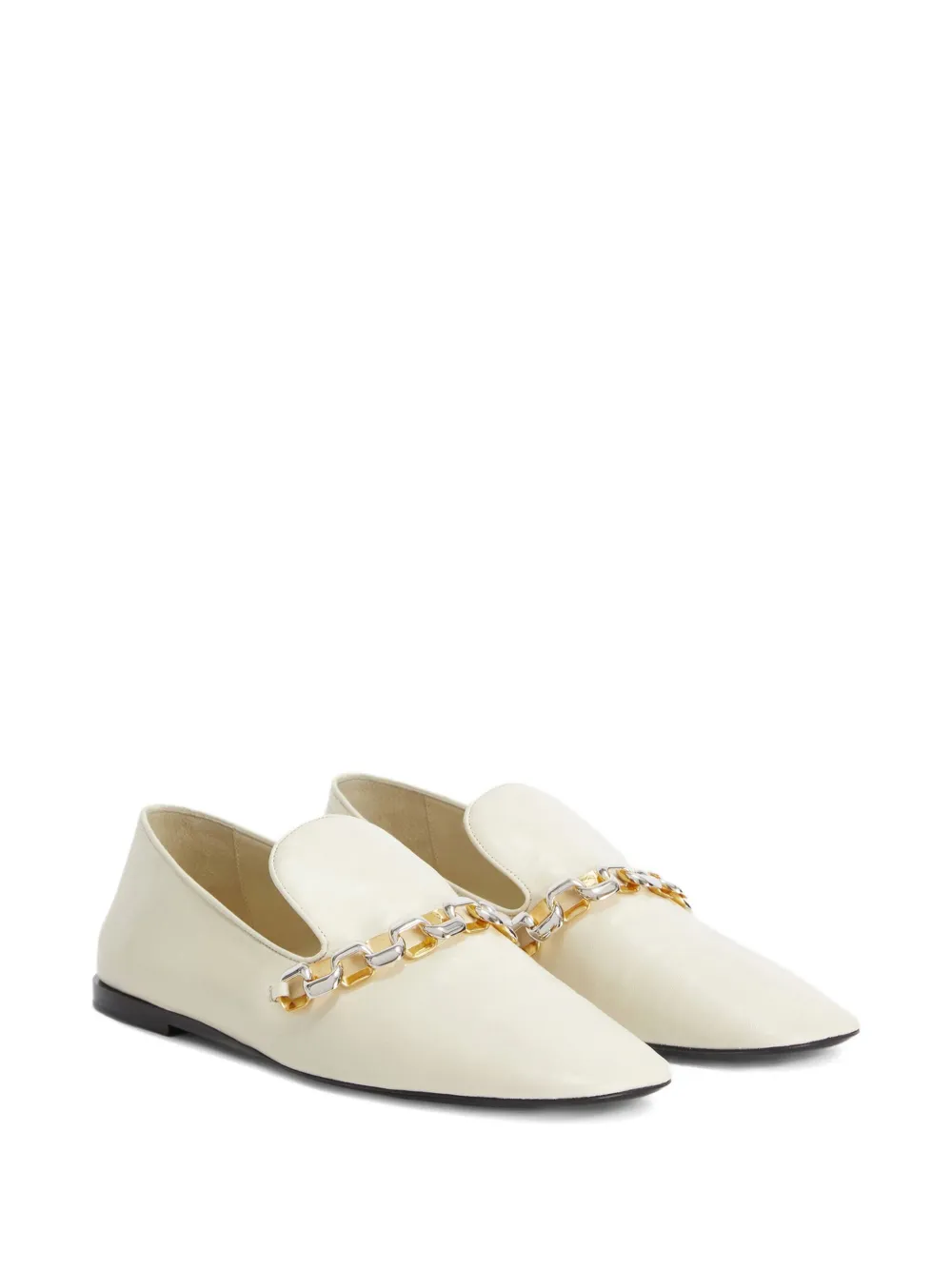 Jil Sander leather loafers White