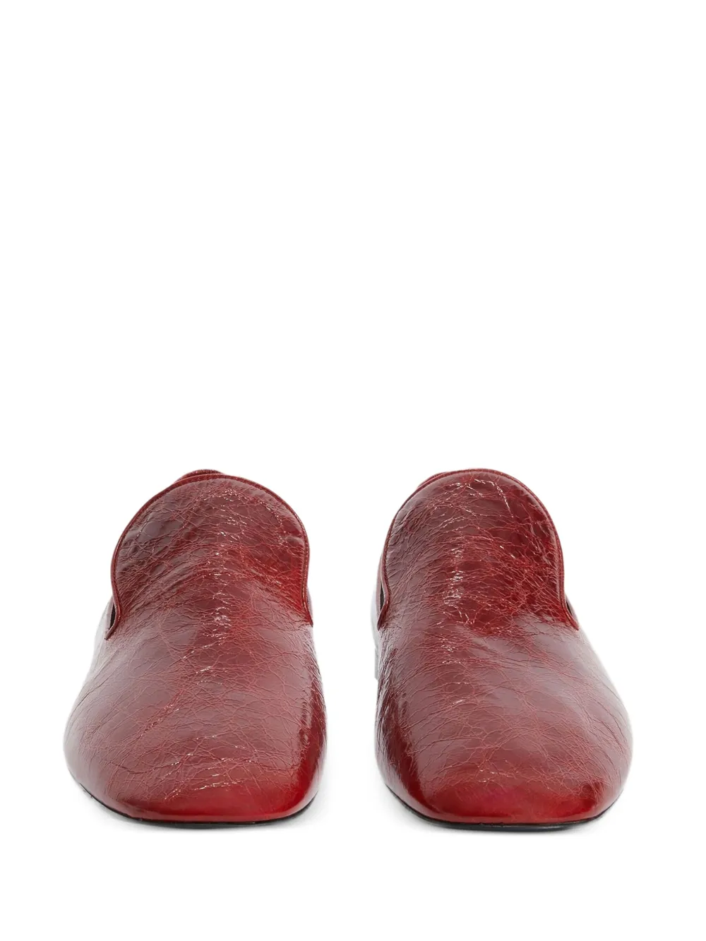 Jil Sander leather loafers Red