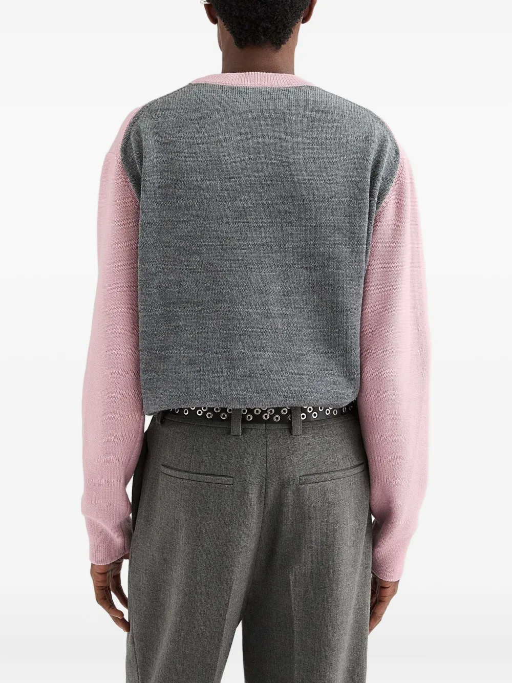 Jil Sander Trui met colourblocking Roze