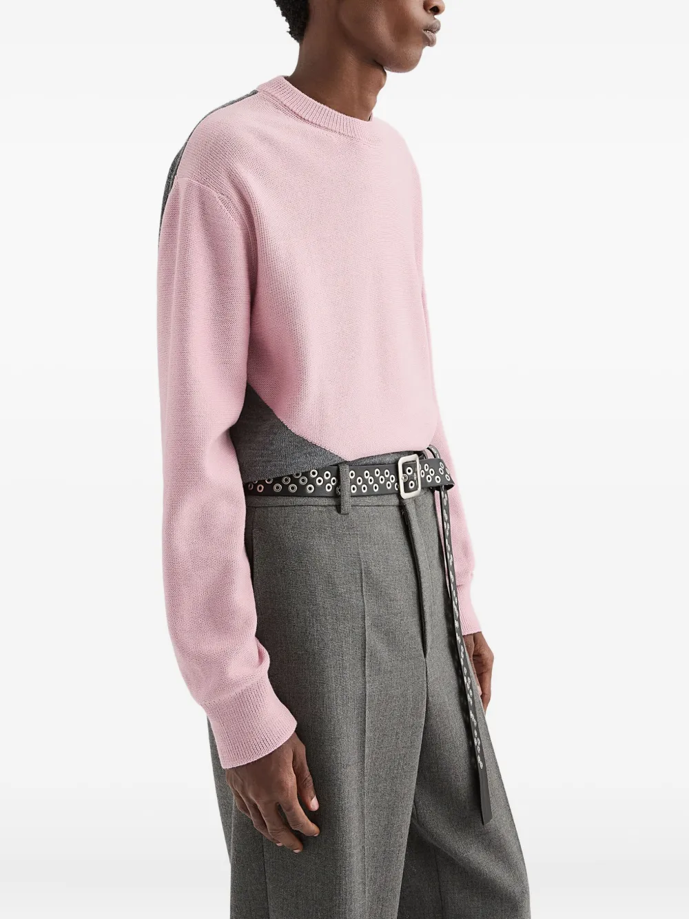 Jil Sander Trui met colourblocking Roze